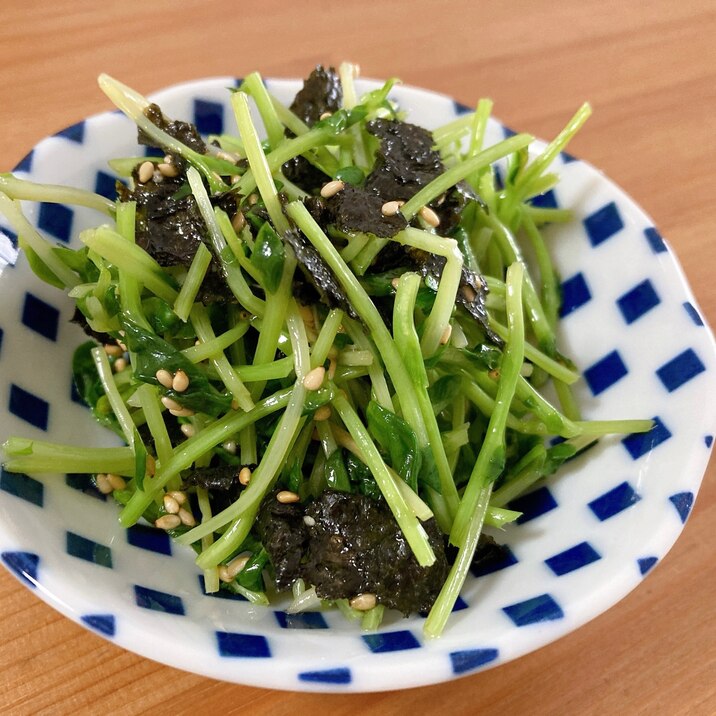 レンチンで簡単あと一品*豆苗海苔ナムル